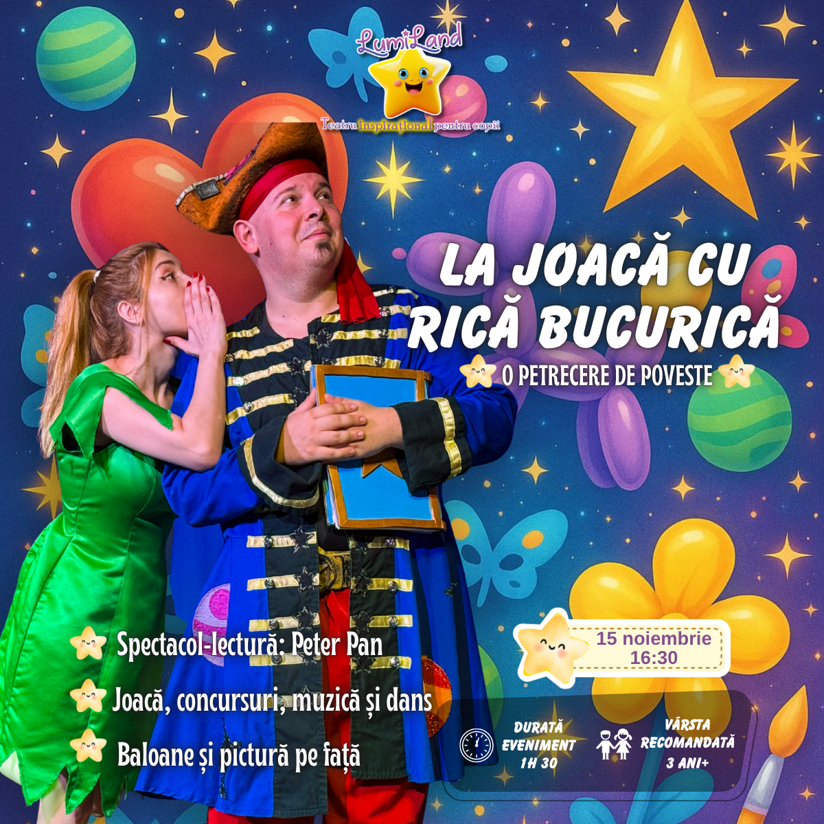 La joacă cu Rică Bucurică - O petrecere de poveste cu Peter Pan